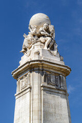 The Cervantes monument on the Square of Spain in Madrid