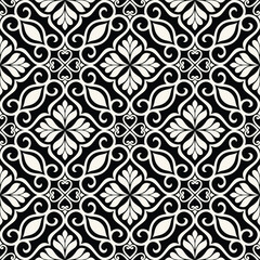 Wallpaper seamless pattern. Ornamental floral elements background. Vector illustration