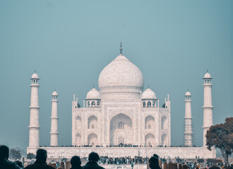 The Taj Mahal, originally the Rauza-i-munawwara is an ivory-white marble mausoleum on the southern...