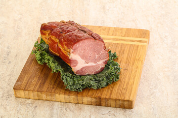 Delicous pork cured meat isolated