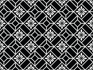 Abstract geometric seamless pattern. Black and white. Modern stylish texture. Vector background.