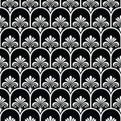Abstract geometric seamless pattern. Black and white. Modern stylish texture. Vector background.