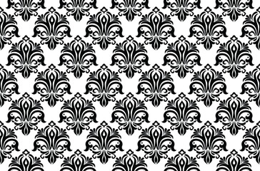Damask seamless pattern. for Wallpapers, elegant luxury texture. Floral ornament baroque. Vector background.