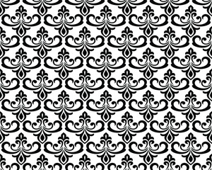 Fototapeta premium Damask seamless pattern. for Wallpapers, elegant luxury texture. Floral ornament baroque. Vector background.