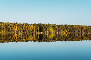 Autumn landscape with lake