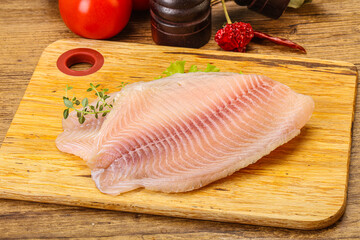Raw tilapia fish for cooking