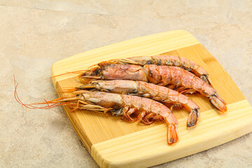 Tasty big Langoustine over the board