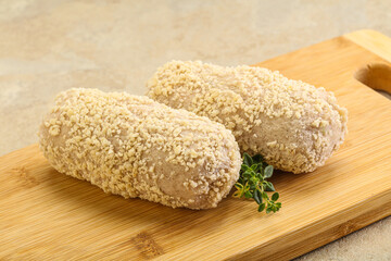 Raw chicken cutlet for roast