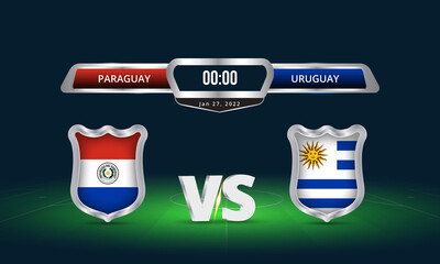 Fifa world cup Qualifier Paraguay vs Uruguay 2022 Football Match