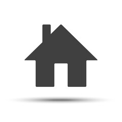 Home icon isolated on white background. House illustration.