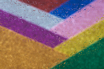 Colorful Background With Waterdrops
