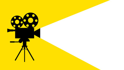 Cinema camera icon illustration white background image