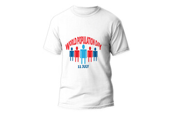 world population Day T-shirts| World Population Day Colorful Text T-Shirt:Clothing