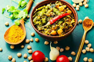 Kitchari, a spicy vegetarian dish