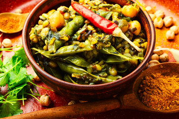 Kitchari, a spicy vegetarian dish