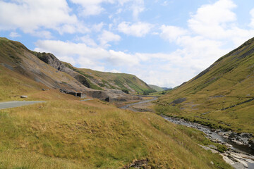 Fototapeta na wymiar Old mine works in the remote Ystwyth valley in mid Wales.