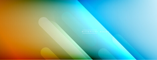 Dynamic lines abstract background. 3D shadow effects and fluid gradients. Modern overlapping forms