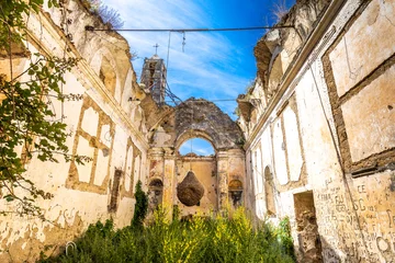 Rolgordijnen Abandoned town of Bussana Vecchia, Imperia, Liguria, Italy during summer time. © Giacomo