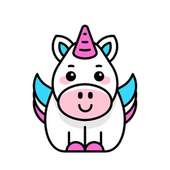 Unicorn icon. Icon design. Template elements 