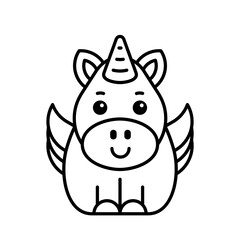 Unicorn icon. Icon design. Template elements 