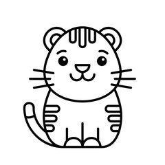 Tiger icon. Icon design. Template elements