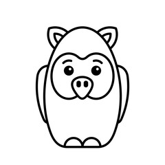 Owl icon. Icon design. Template elements