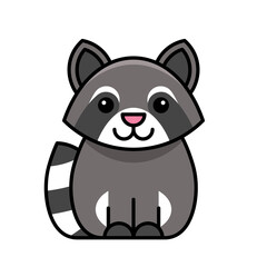 Raccoon icon. Icon design. Template elements