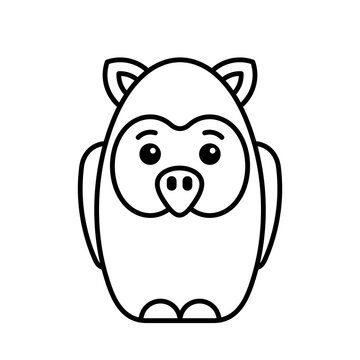 Owl icon. Icon design. Template elements
