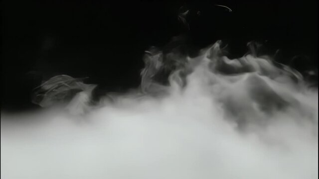 Vape Smoke Effect And Collision On Black Background And Collision