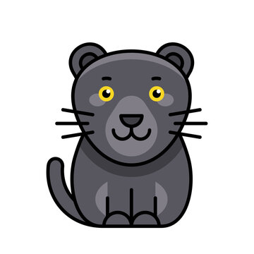 Panther icon. Icon design. Template elements