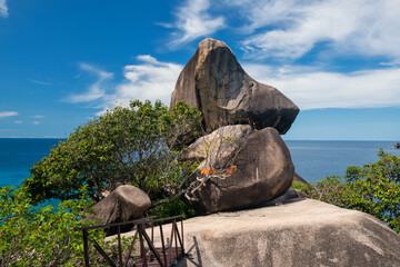 Sail rock natural stone arch at similan island