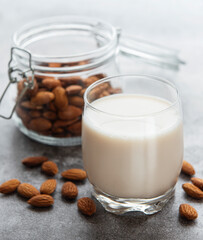 Almond milk and almonds