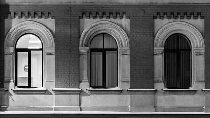 Classical architecture of St. Petersburg (walls, windows, doors).
