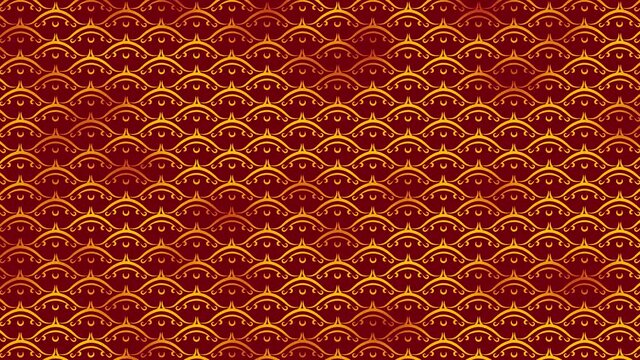 Luxury decorative background. Dark red and gold colors. Animation.