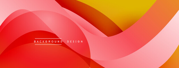 Abstract overlapping lines and circles geometric background with gradient colors