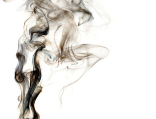 Smoke on a white background.