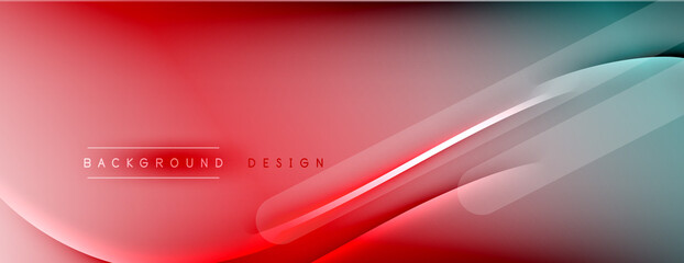 Abstract background - lines composition created with lights and shadows. Technology or business digital template. Trendy simple fluid color gradient abstract background with dynamic