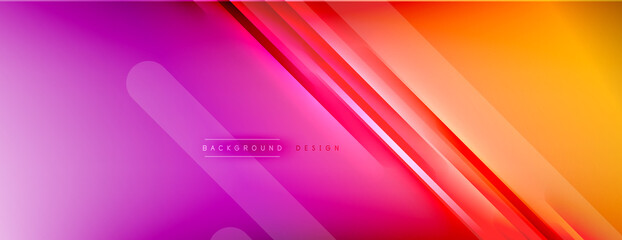 Abstract background - lines composition created with lights and shadows. Technology or business digital template. Trendy simple fluid color gradient abstract background with dynamic