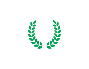 Wreath, award, victory icon. Vector illustration. flat design.