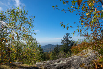 hiking destination Gessingerstein, lower bavaria in autumn