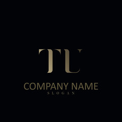 Luxury Monogram Initial Logo Design Concept Letter TU