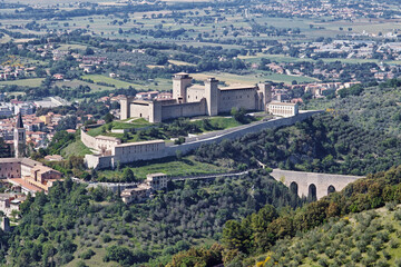 Fototapeta na wymiar panoramic view of the Albornoz fortress