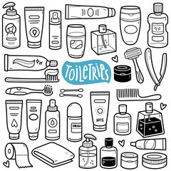 Toiletry Doodle Illustration