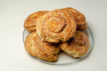 Ham and cheese buns. High quality photo