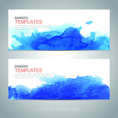 Design banner with Watercolor template. vector background
