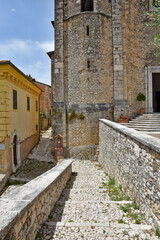 A small street among the old houses of Arce, a medieval village in the Lazio region in Italy.