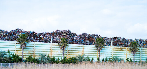 Environment protection needed image.  A pile of industrial garbage 