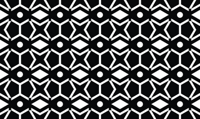 Abstract geometric seamless pattern. Black and white. Modern stylish texture. Vector background.