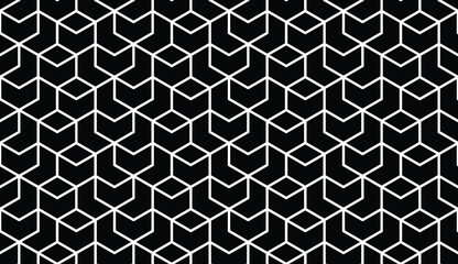 Abstract geometric seamless pattern. with Vector background. Black and white texture. Graphic modern pattern.