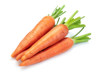 bunch of carrots isolated on white background
